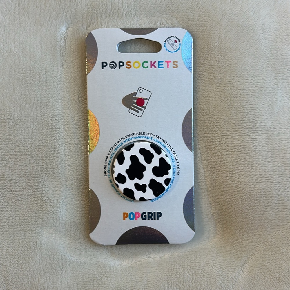🖤Cow Print Popsocket